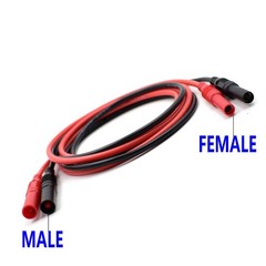 Meter Test Lead Extension Male to Female Connector 4mm Banana Plug to Jack He…