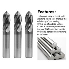 2PCS 1/2″ 4 FLUTE 90 DEGREE CARBIDE DRILL MILL – AlTiN COATED