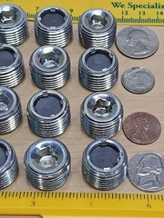 10 Magnetic Pipe Plug 1/2″ NPT 3/8″ Hex Recessed Steel Male NPT .610″ NEW 5/8″L