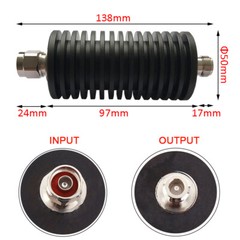 DC-4GHz 50W N-JK RF Coaxial Attenuators N Type 3/5/6/10/15/20/30/40/50/60db