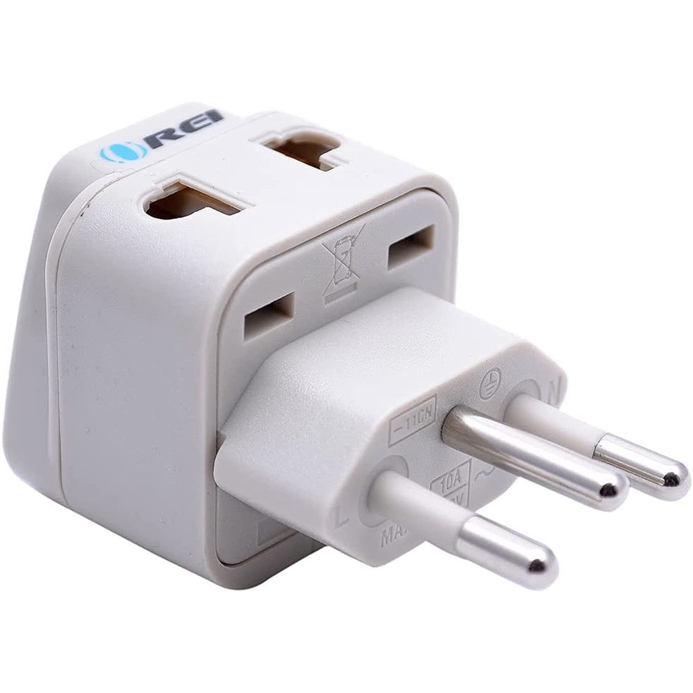 US to Brazil Plug Adapter – Type N Travel Adapter for Brazil – Universal 2 in…