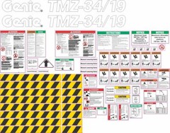 Genie TMZ-34/19 Towable Boom Lift Decal Kit- High Quality Aftermarket