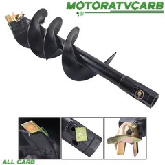ALL-CARB 12in x 48in Fab Auger Bit 2inch Hex Collar Skid Steer Attachment Part