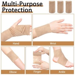 BEVTEE Self Adhesive Bandage Wrap 6 Pack, 4″ X 5 Yards Elastic Coban Wrap, Co…