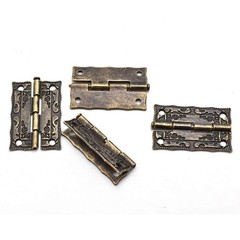 Antique Heart-Shaped Hasp Latch Vintage Engraved Mini Hinge and Bronze Box Co…