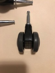 Set of 5 Twin 1-1/2″ Wheel Swivel Furniture Casters Tall Type Grip Ring Stem