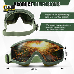 Welding Goggles Welding Safety Glasses Shade 5 IR Lens Cutting Torch Goggles