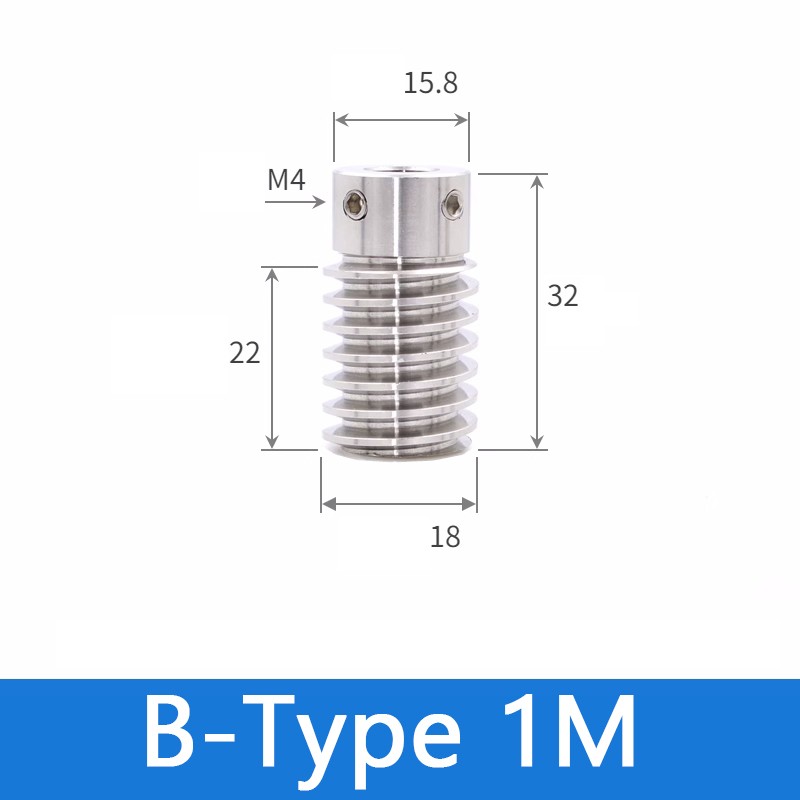 Plastic Nylon Worm Wheel Gear 1Module Transmission Gear Worm Rod Worm Gear Shaft