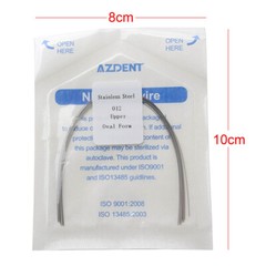 AZDENT Dental Super Elastic Stainless Steel Arch Wires Round Ovoid /Natural FDA