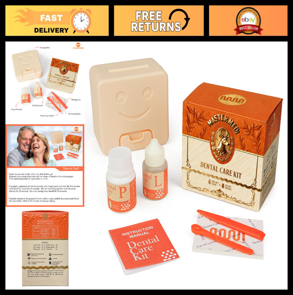 Zinc Oxide Eugenol Cement Dental Care Kit for Crowns & Bridges – Filling Glue