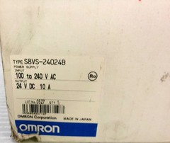 Omron S8VS-24024B Power Supply Input 100-240VAC 50/60Hz 3.8A Output 24VDC 10A