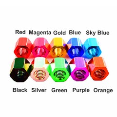 Aluminium 1/4-20 Hex Standoffs Spacers Hexagon Long Nuts Female-Female Threaded