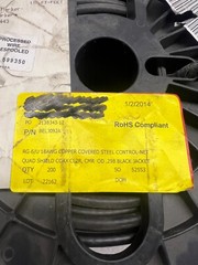 175ft Belden 3092A RG-6/U Type 75C Quad Shield 1C18 Controlnet Cable E108998 New
