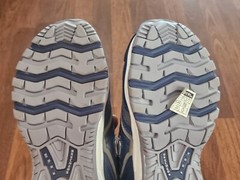 NEW Skechers WOMEN Blue Silver Leather Work Construction Safety Toe Shoes Sz 9.5