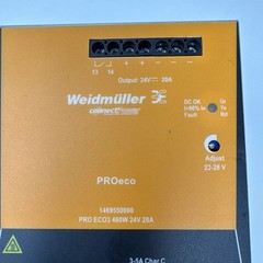 Weidmuller PRO ECO3 1469550000 DIN Rail Connect Power Supply Module 480W 24V 20A