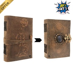 Handmade Leather Journal Diary – 5×7 Notebook, 200 Pages, B1G1 Combo Set