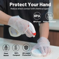 Compostable Disposable Gloves Compost Large Food Handing Gloves for Cleaning …