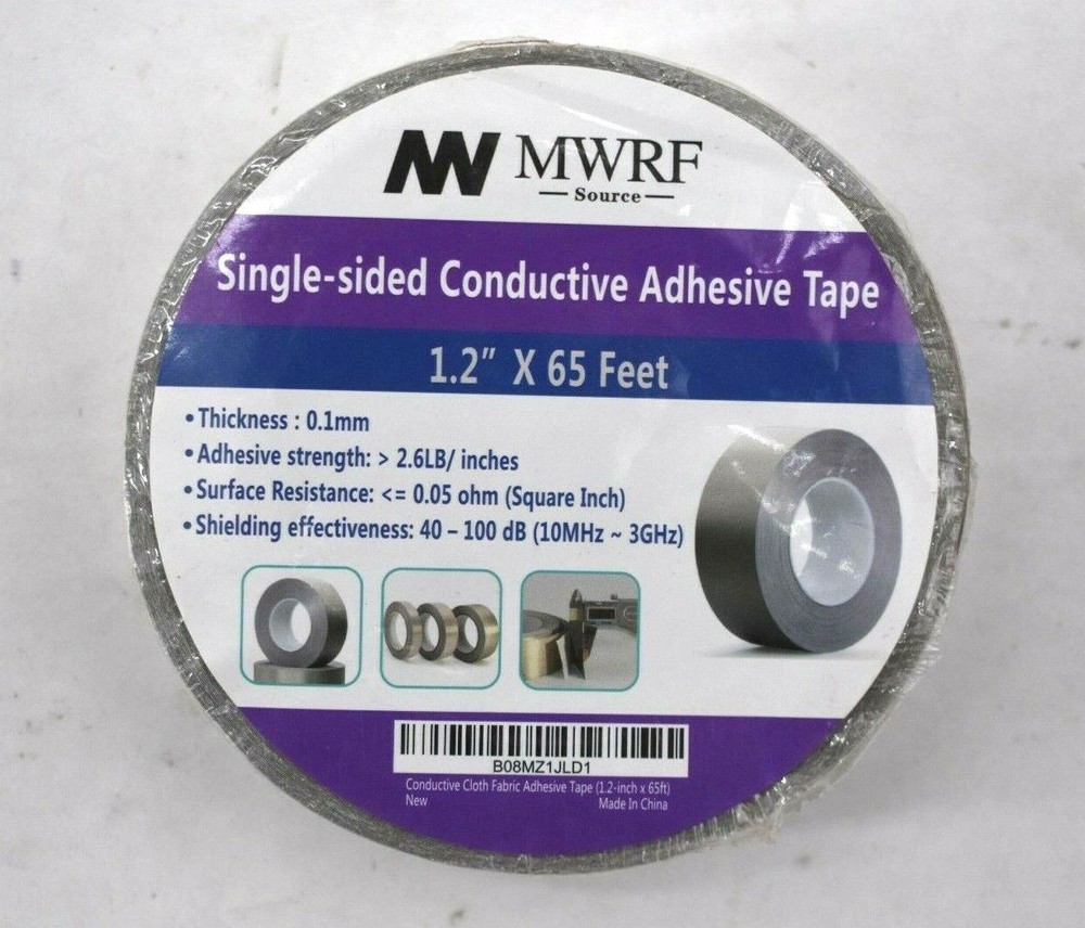 MWRF Source Conductive Cloth Fabric Single-Sided Adhesive Tape 1.2″ x 65′