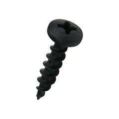 100 Pack #8 x 3/4″ Coarse Deep Thread Pan Head Screws Black Phosphate – Wood MDF