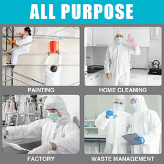 Hazmat Suits 30Pack Disposable Protective Coveralls, Heavy Duty Full Body Painte