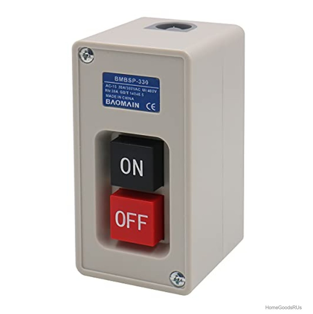 3 Phase on off Push Button Switch, 220V/240V 30A Industrial Motor Starter Switch