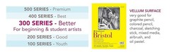 300 Series Bristol Paper Pad, Smooth, Tape Bound, 11×14 inches, 20 Sheets
