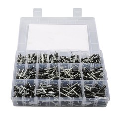 500 Pack pop rivets assortment kits 3/32″ 1/8″ 5/32″ 3/16″ For DIY USE