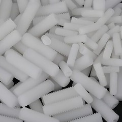White Plastic Nylon Flat Point Grub Screws Slotted Head Socket Set Screw DIN 916