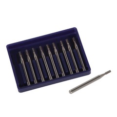 10Pcs Dental Tungsten Carbide Burs Pear-Shaped Tungsten Steel FG 245 Bur Drills