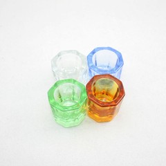 4 Pcs Glass Dappen Dishes Tiny Mixing Bowls Glassware Dental Instruments Tool