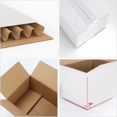 Durable 30 Pack White Corrugated Shipping Boxes – Lightweight & Easy to Assemble