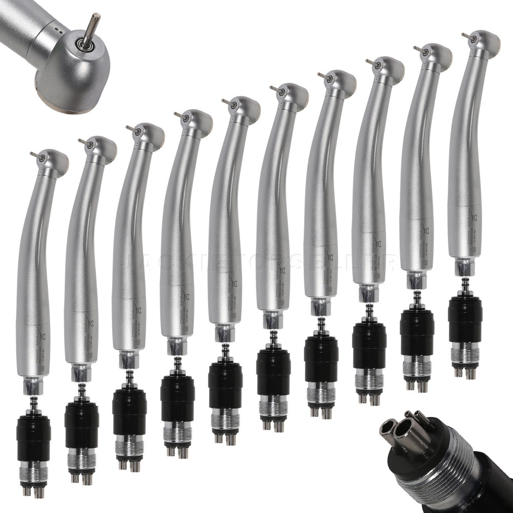 10*NSK Style Dental High Speed Turbine Handpiece with Quick Coupler Swivel 4Hole