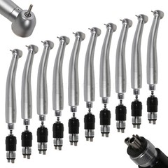 10*NSK Style Dental High Speed Turbine Handpiece with Quick Coupler Swivel 4Hole