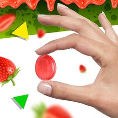 Arcor Strawberry Filled Bon Bons | 1 Pound 0.49 Ounce (Pack of 1), Red, green