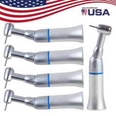 1-5* Dental Slow Low Speed Contra Angle Handpiece Push Button Fit FG 1.6mm Bur