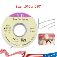 USA Dental Orthodontic Niti Open Coil Spring Spool Dia.010 *030 ” inch 914mm