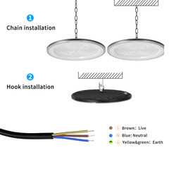 10 Pack 300W Led UFO High Bay Light 300 Watts Commercial Factory Warehouse Light