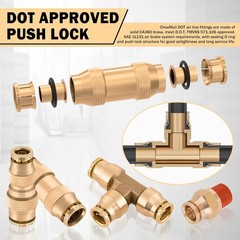 Brass DOT Air Fittings Set – 136 Pcs Assortment