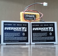 COT10005A – WERKER EMERGENCY EXIT SIGN BATTERY – 4.8V, 800mAh Ni-Cd 2-pcs. *NEW