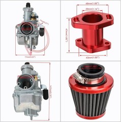 High-Performance Carburetor with Air Filter for Predator 212cc Go Karts – Red