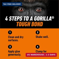 Gorilla Ultimate Waterproof Wood Glue, Natural Wood Color, 8 Ounce (Pack of 1) –