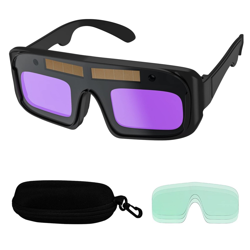 TRQWH Auto-Darkening Welding Goggles, True Color Lens for TIG, MIG & ARC Welding