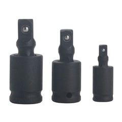 3PCS Impact Rated Universal Joint Socket Set 1/4″ 3/8″ 1/2″ Drive Swivel Adapter
