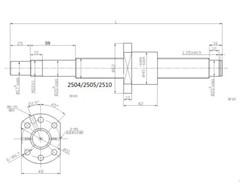 BallScrew SFU1204 SFU1605/04/10 SFU2005 SFU2505 250-2000MM with Ballscrew nut