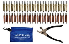 25 Each C1/8 and C3/16 Cleco Fasteners with Cleco Pliers & Pouch…