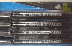 Jot Writing Permanent Markers 4pc all black 2.0 mm