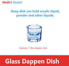 Dental GLASS DAPPEN DISH CRYSTAL CUP NAIL ART TOOLS ACRYLIC LIQUID POWDER