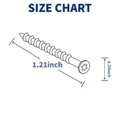 Torx Rust Resistant Exterior Wood Deck Screws 300 Pcs 8×1-1/4 Wood Decking
