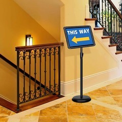 8.5×11 Floor Standing Sign Holder, 4 Pack, Stable Black Base