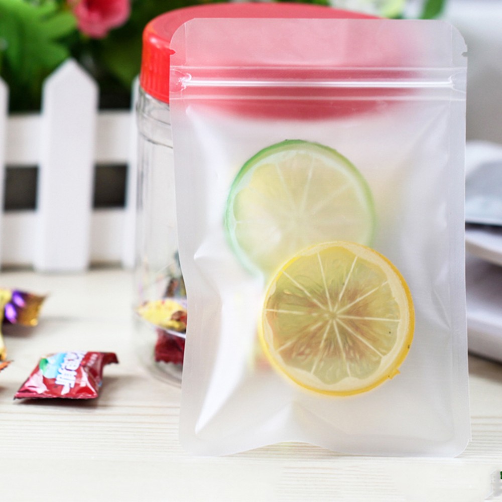 Multi-size High Quality Clear Frosted Flat Mylar Zip Lock Pouch Bag M34